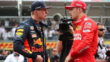 F1 GP Messico 2019, Città del Messico: Max Verstappen (Red Bull) e Charles Leclerc (Ferrari)