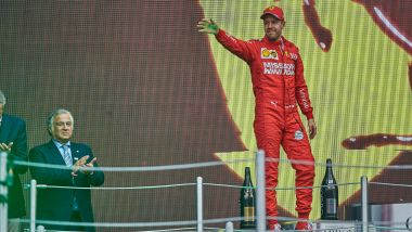 F1 GP Messico 2019, Città del Messico: Sebastian Vettel (Ferrari) sul podio