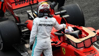 F1 GP Messico 2019, Hermanos Rodriguez: Lewis Hamilton (Mercedes) e Sebastian Vettel (Ferrari)