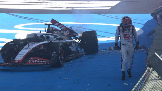 F1 GP Messico 2023: L'incidente di Kevin Magnussen (Haas F1 Team) | Foto: Twitter @F1