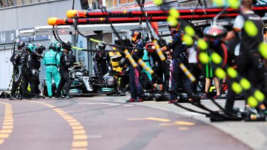 F1 GP Monaco 2021, Monte Carlo: il pit-stop che ha messo fine alla gara di Valtteri Bottas (Mercedes)