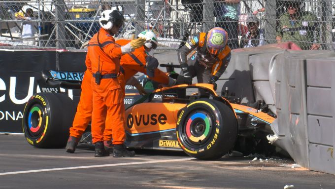 F1 GP Monaco 2022, Monte Carlo: L'incidente di Daniel Ricciardo (McLaren F1 Team)