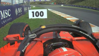 F1 GP Olanda 2023, Zandvoort: L'incidente di Charles Leclerc (Scuderia Ferrari) in qualifica | Foto: Twitter @F1