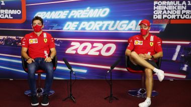 F1, GP Portogallo 2020: Charles Leclerc e Sebastian Vettel (Ferrari)