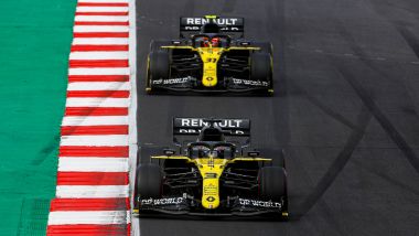F1 GP Portogallo 2020, Portimao: Daniel Ricciardo ed Esteban Ocon (Renault Sport F1) 