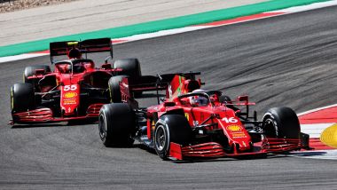 F1 GP Portogallo 2021, Portimao: Charles Leclerc e Carlos Sainz (Ferrari)