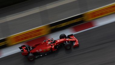 F1 GP Russia 2019, Sochi: Sebastian Vettel (Ferrari) in pista durante le qualifiche