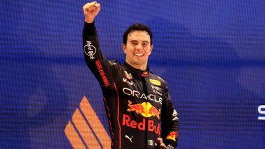 F1 GP Singapore 2022, Marina Bay: Sergio Perez (Red Bull Racing) sul gradino più alto del podio