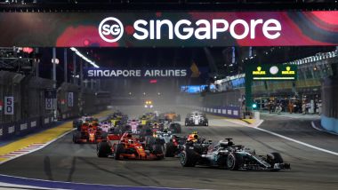 F1 GP Singapore, Marina Bay: la partenza dell'edizione 2018