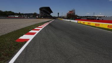 F1 GP Spagna 2019, Barcellona: il rettilineo dei box del Circuit de Catalunya