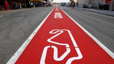 F1 GP Spagna 2019, Barcellona: la pit-lane del Circuit de Catalunya