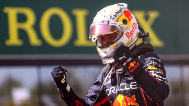F1 GP Spagna 2022, Barcellona: l'esultanza di Max Verstappen (Red Bull Racing)