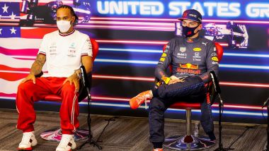 F1, GP Stati Uniti 2021: Lewis Hamilton e Max Verstappen in conferenza stampa