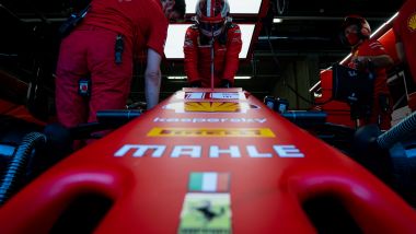 F1 GP Stiria 2020, Red Bull Ring: Charles Leclerc (Ferrari) sale sulla sua SF1000
