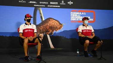 F1 GP Stiria 2020, Red Bull Ring: Kimi Raikkonen e Antonio Giovinazzi (Alfa Romeo) in conferenza