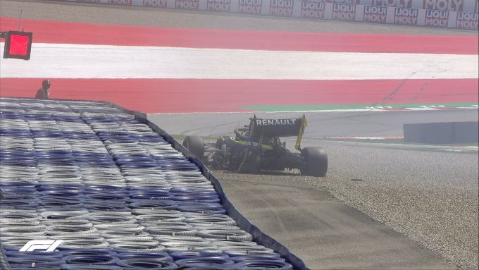 F1 GP Stiria 2020, Red Bull Ring: l'incidente di Daniel Ricciardo (Renault) nelle PL2