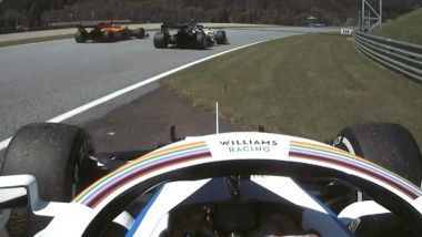 F1 GP Stiria 2020, Red Bull Ring: Norris (McLaren) sorpassa una Alpha Tauri con bandiere gialle