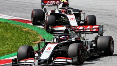 F1 GP Stiria 2020, Spielberg: Romain Grosjean e Kevin Magnussen (Haas F1 Team)