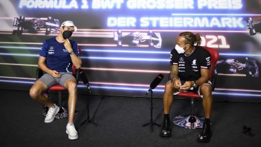 F1, GP Stiria 2021: Lewis Hamilton in conferenza stampa con Nicholas Latifi