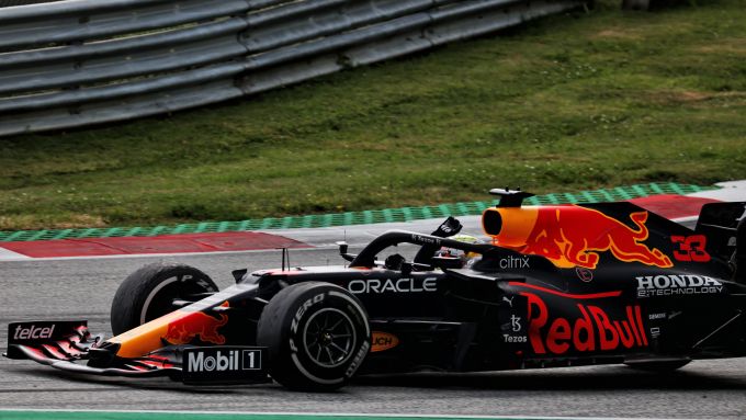 F1 GP Stiria 2021, Spielberg: Max Verstappen (Red Bull Racing) esulta dopo il traguardo