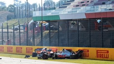 F1 GP Toscana 2020, Mugello: l'incidente che ha causato la prima bandiera rossa