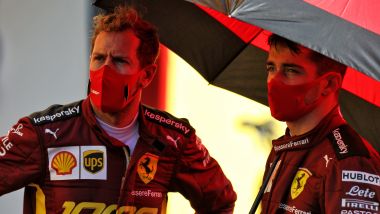 F1 GP Toscana 2020, Mugello: Sebastian Vettel e Charles Leclerc (Scuderia Ferrari)