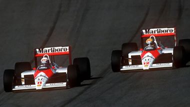 F1 GP Ungheria 1988, Hungaroring: Alain Prost e Ayrton Senna (McLaren-Honda)