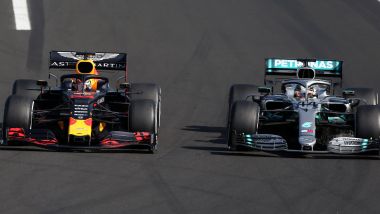 F1 GP Ungheria 2019, Hungaroring: Max Verstappen (Red Bull) e Lewis Hamilton (Mercedes)