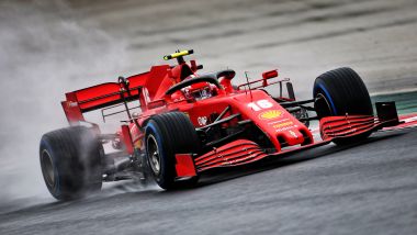 F1 GP Ungheria 2020, Budapest: Charles Leclerc (Ferrari) sul bagnato 