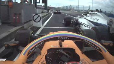 F1 GP Ungheria 2020, Budapest: l'unsafe release di Latifi (Williams) e il contatto con Sainz (McLaren)