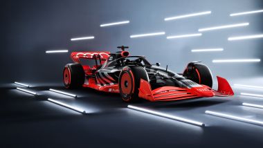 F1, la livrea utilizzata da Audi per l'annuncio dell'ingresso in Formula 1