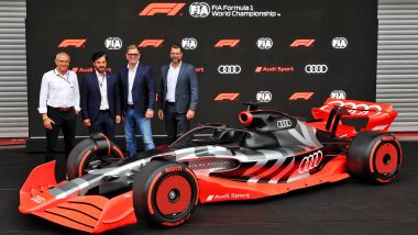 F1, la presentazione della livrea Audi F1