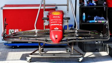 F1: l'alettone anteriore (e il musetto) di una Ferrari F1-75