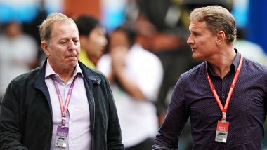F1, Martin Brundle (a sinistra) con David Coulthard 