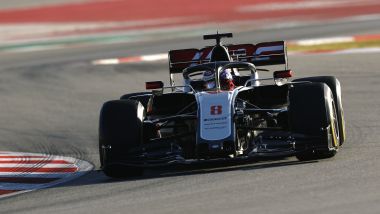 F1 Test Barcellona 2020: la Haas VF-20 di Romain Grosjean in pista