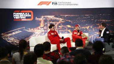 F1 Test Barcellona 2020: Mattia Binotto e Sebastian Vettel (Ferrari) in conferenza stampa