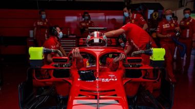 F1 Test Ferrari Mugello 2020: Charles Leclerc sale in macchina