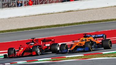 F1 Testinmg: Sebastian Vettel (Ferrari) e Lando Norris (McLaren)