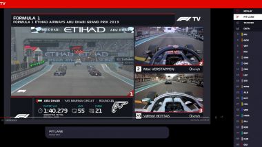 F1 TV, una delle schermate a disposizione degli abbonati
