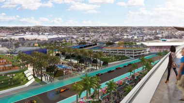 F1, un rendering 3D della pista del GP Miami F1 2022