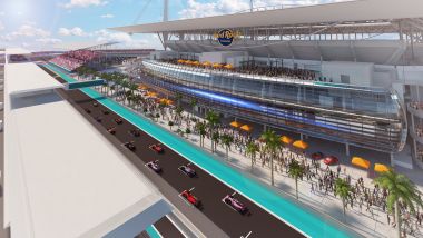 F1, un rendering 3D della pista del GP Miami F1 2022