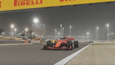 F1, una Ferrari in pista nel VirtualGP del Bahrain