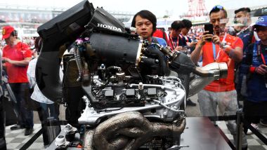F1, una power unit Honda esposta in occasione del GP Giappone