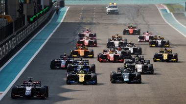 F2 GP Abu Dhabi 2019, Yas Marina: la partenza della Sprint Race