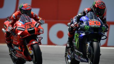 Fabio Quartararo (Yamaha) e Pecco Bagnaia (Ducati), i due protagonisti del mondiale MotoGP 2021