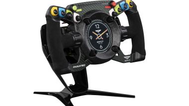 Fanatec Bentley GT3 Podium Steering Wheel, sul sostegno dedicato