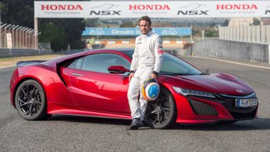 Fernando Alonso con la Honda NSX