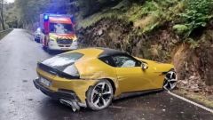 Foto Instagram incidente nuova supercar Ferrari 12Cilindri