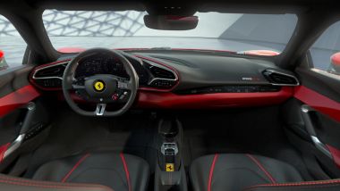 Ferrari 296 GTB: l'abitacolo miscela lusso e sportività nel nome del cavallino rampante