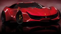 Ferrari CascoRosso concept: coda Ferrari, muso Corvette. Render